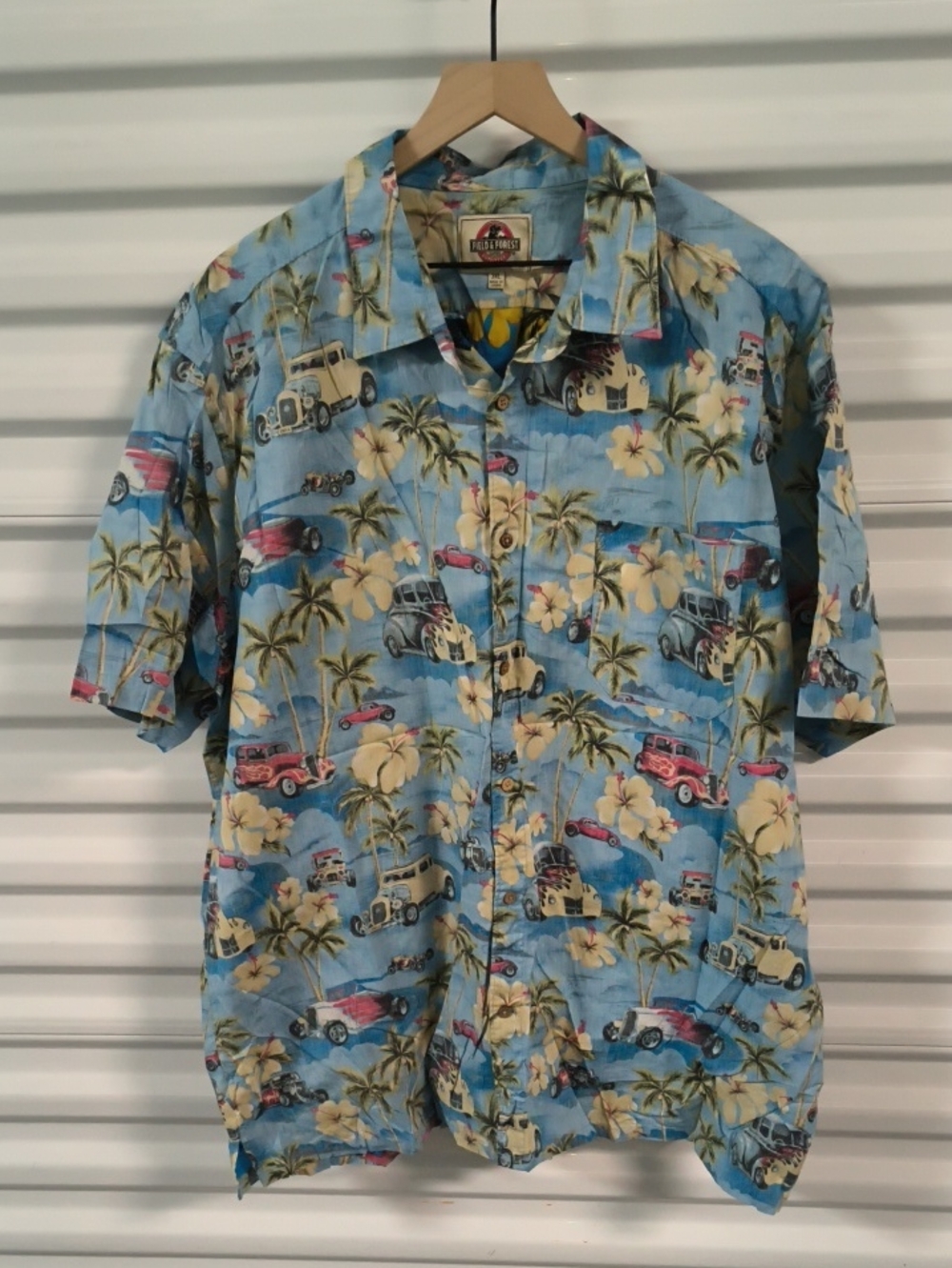 Field & Forest Vintage Cars All Over Print Short Sleeve Hawaiian Shirt 3XL